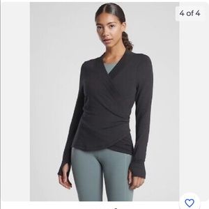 Poise wrap dance sweatshirt from Athleta NWT